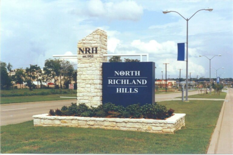 North Richland Hills, Texas city entrance sign