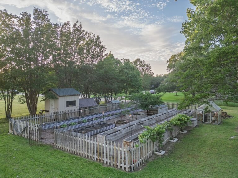 Fenced garden beds at 1331 Bancroft Road, Keller TX